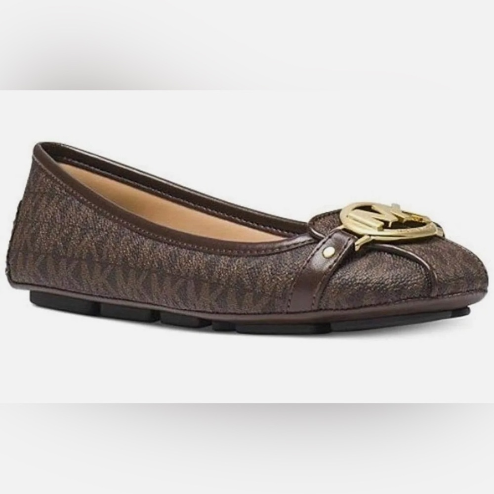 Michael Kors Fulton Brown Mini MK Logo Mocassin NWOT